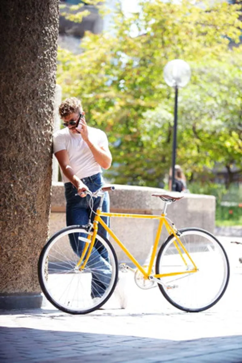 Thoroughbred Single Speed Road Bike Saffron Yellow-6